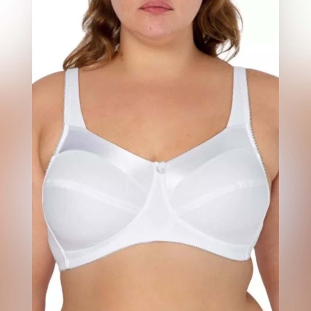 Fruit of the Loom Bra Women's Seamed Soft Cup Wirefree Cotton Bra NWT 36C White